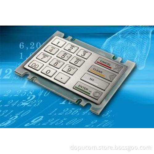 Metal Keypad, 16 Keys Encryption Numerical Metal Pinpad for